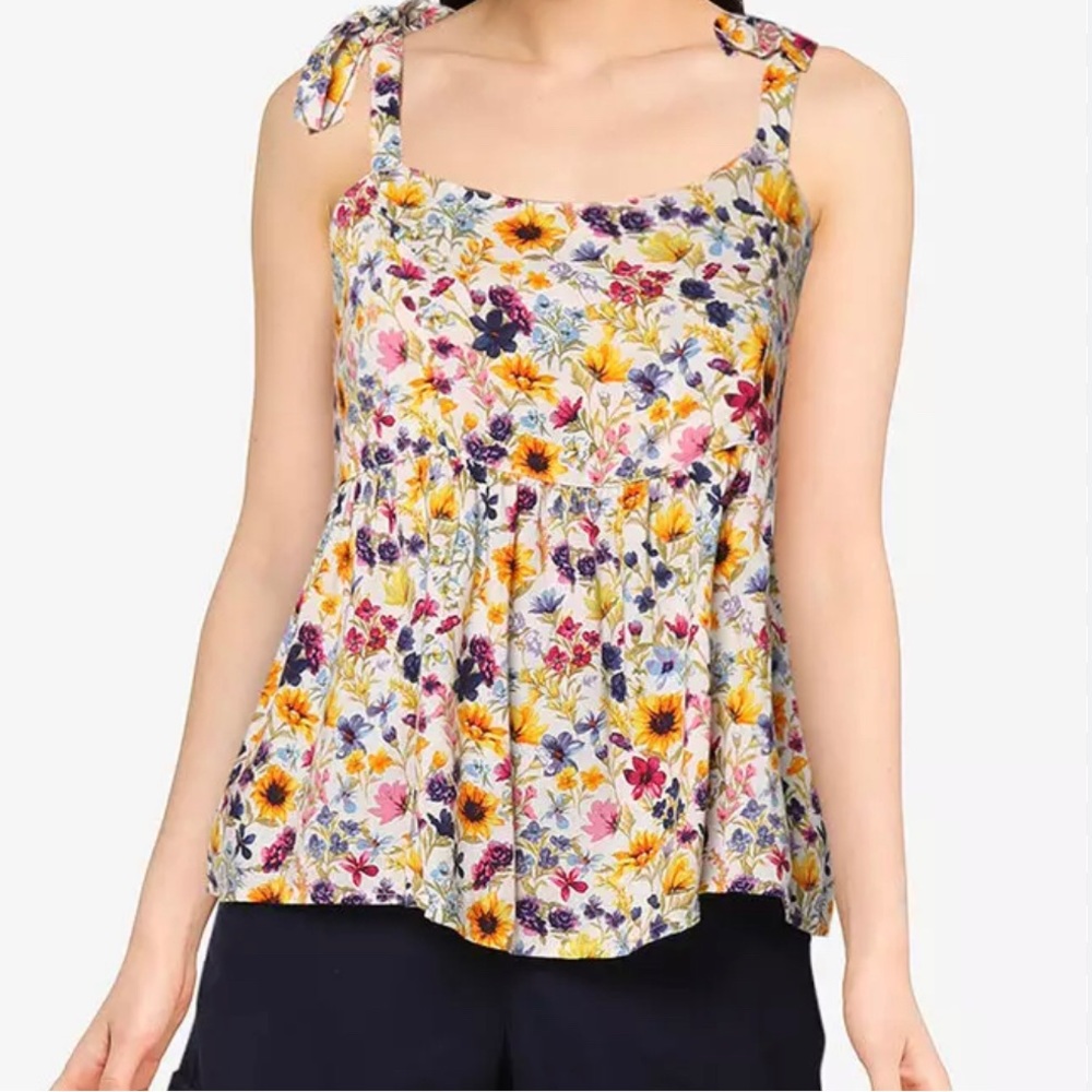 Floral tie tank Old Navy